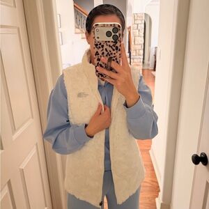 The North Face Cream Fleece Vest
